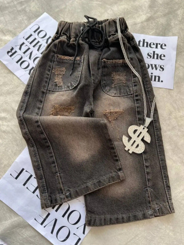 شلوار بگ زغالی