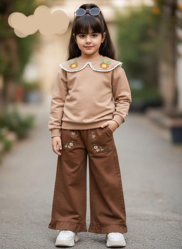 بلوز دورس یقه ب ب گلدوزی شده